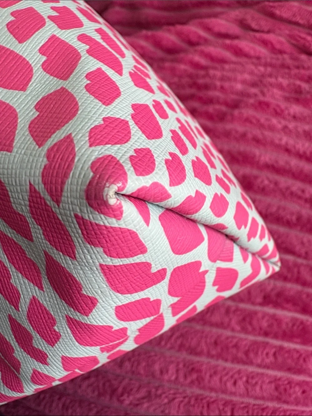 Victoria’s Secret pink neon love VS makeup bag